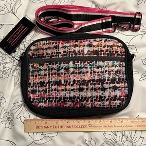 Haute Shore brand “Drew Coco” neoprene crossbody bag.